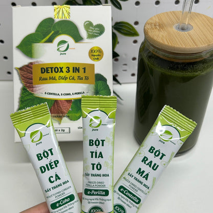 Detox 3in1 – Rau Má, Diếp Cá, Tía Tô (21 Gói)